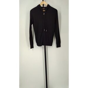 Quince Women Mongolian Cashmere Full-Zip Hoodie Black S